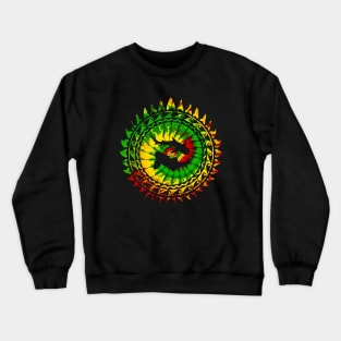 Zebra Shark and Whitetip Shark Kanaka Maoli Tie Dye Crewneck Sweatshirt